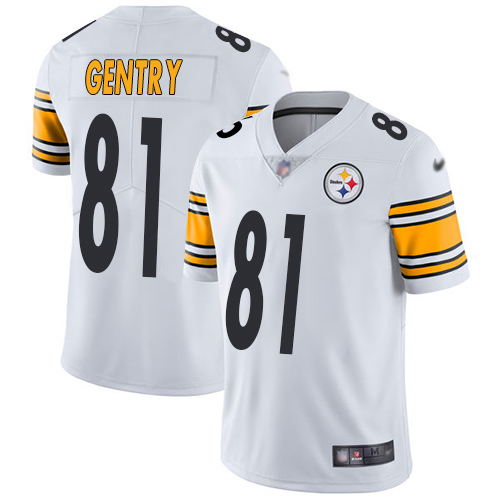 Men Pittsburgh Steelers Football #81 Limited White Zach Gentry Road Vapor Untouchable Nike NFL Jersey->pittsburgh steelers->NFL Jersey